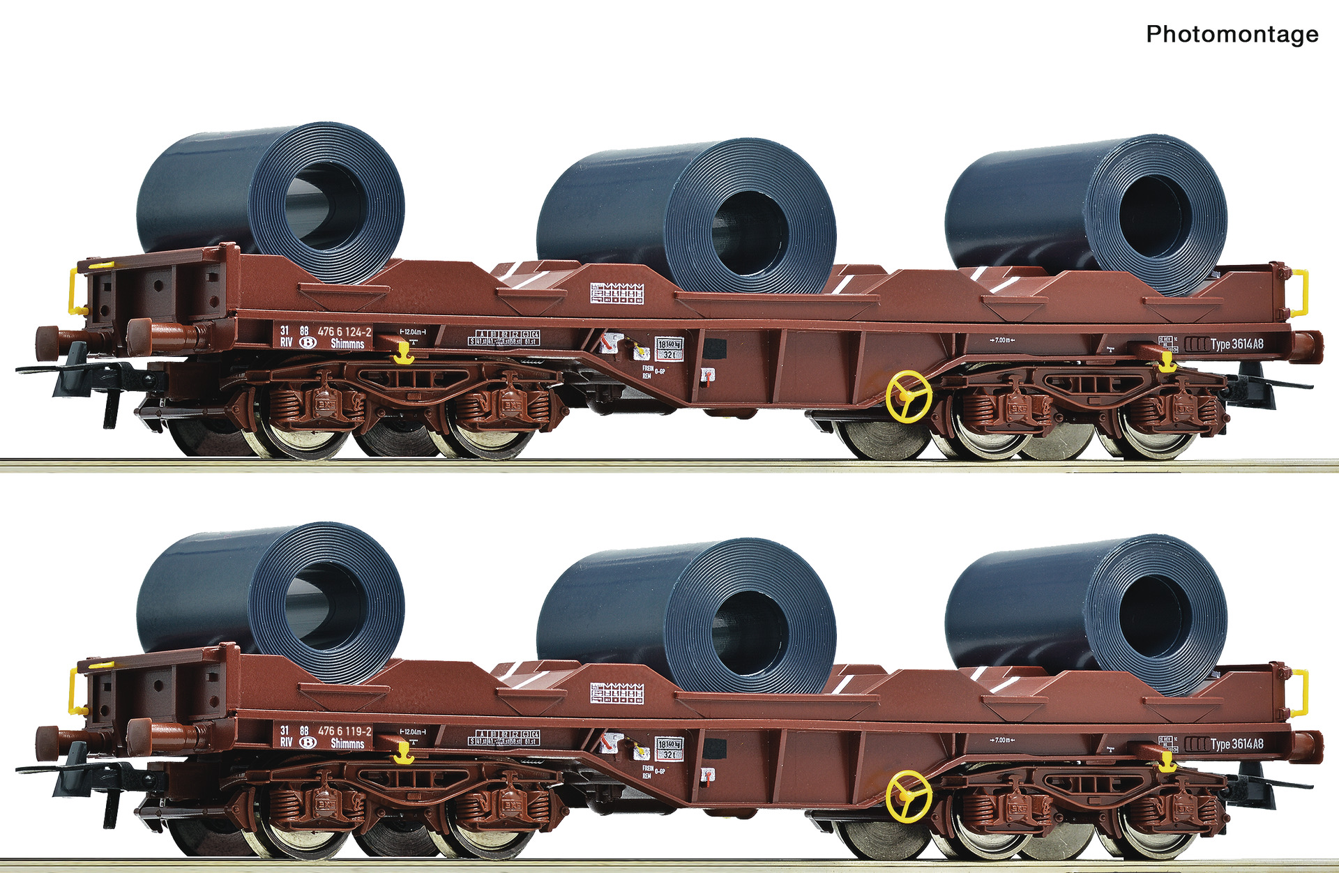 Roco 76338 - 2er Set Coiltransportwag. SNCB