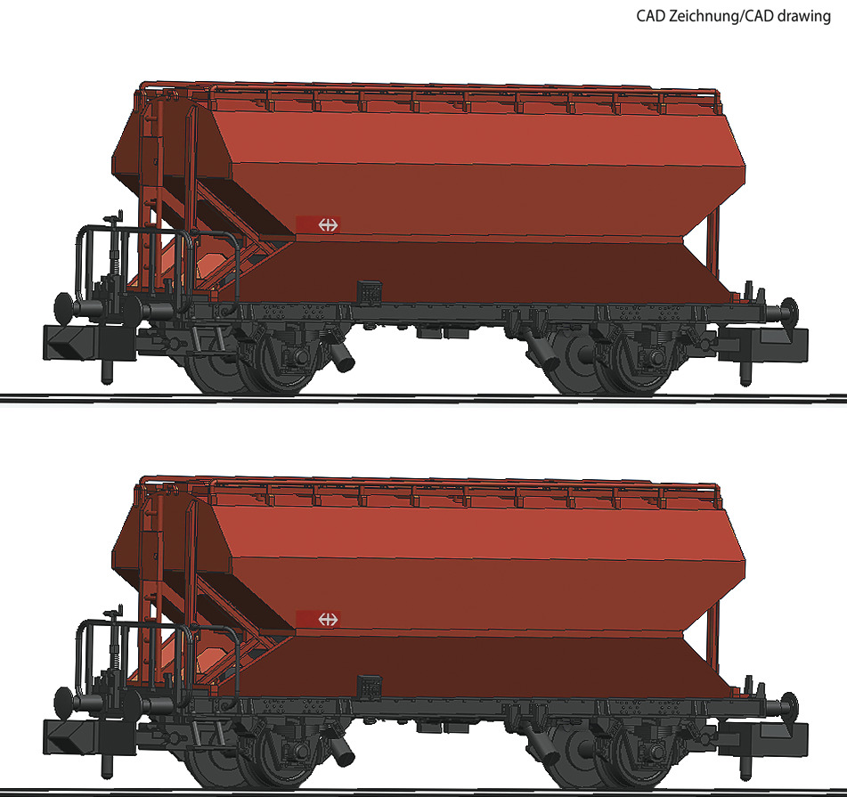 Fleischmann 830312 - 2-tlg.Set Tgpps SBB braun