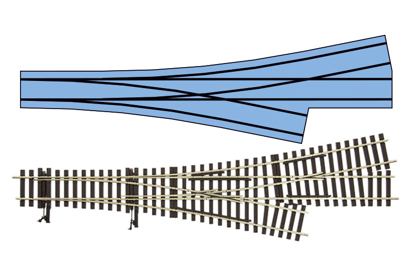 Lenz 45036 - Dreiwegweiche 11,25°