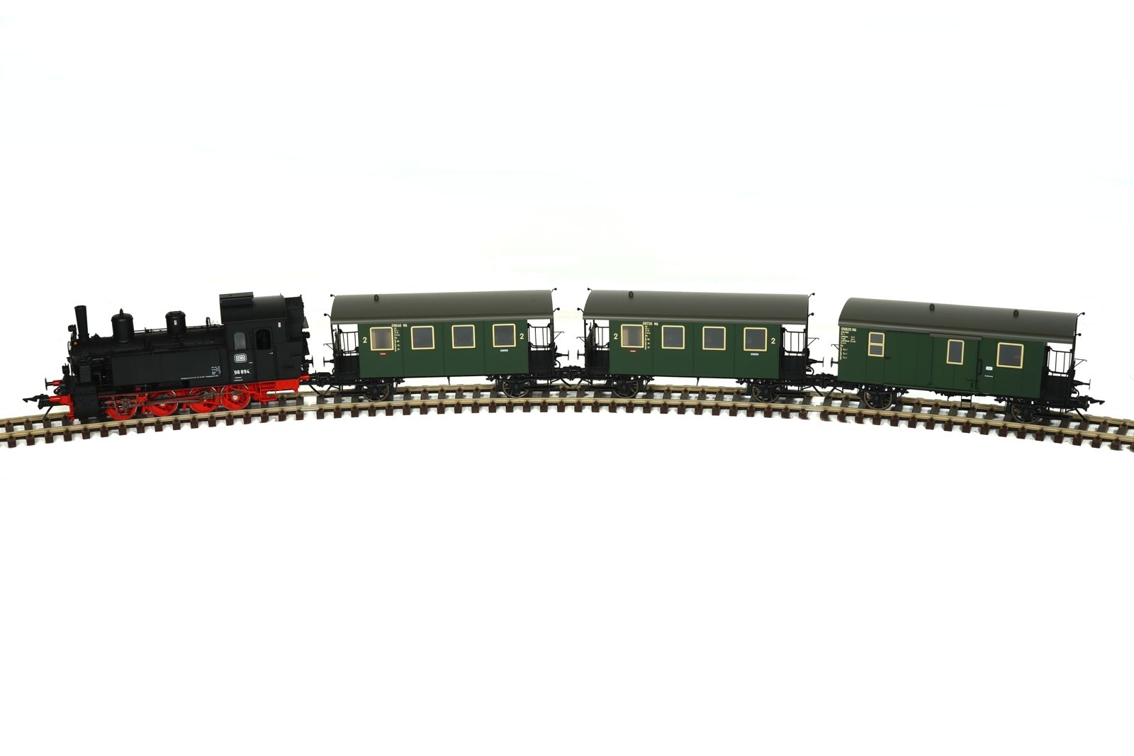 Lenz 43298-01 - Zug-Set BR98.8 mit 3 Lokalbahnwage