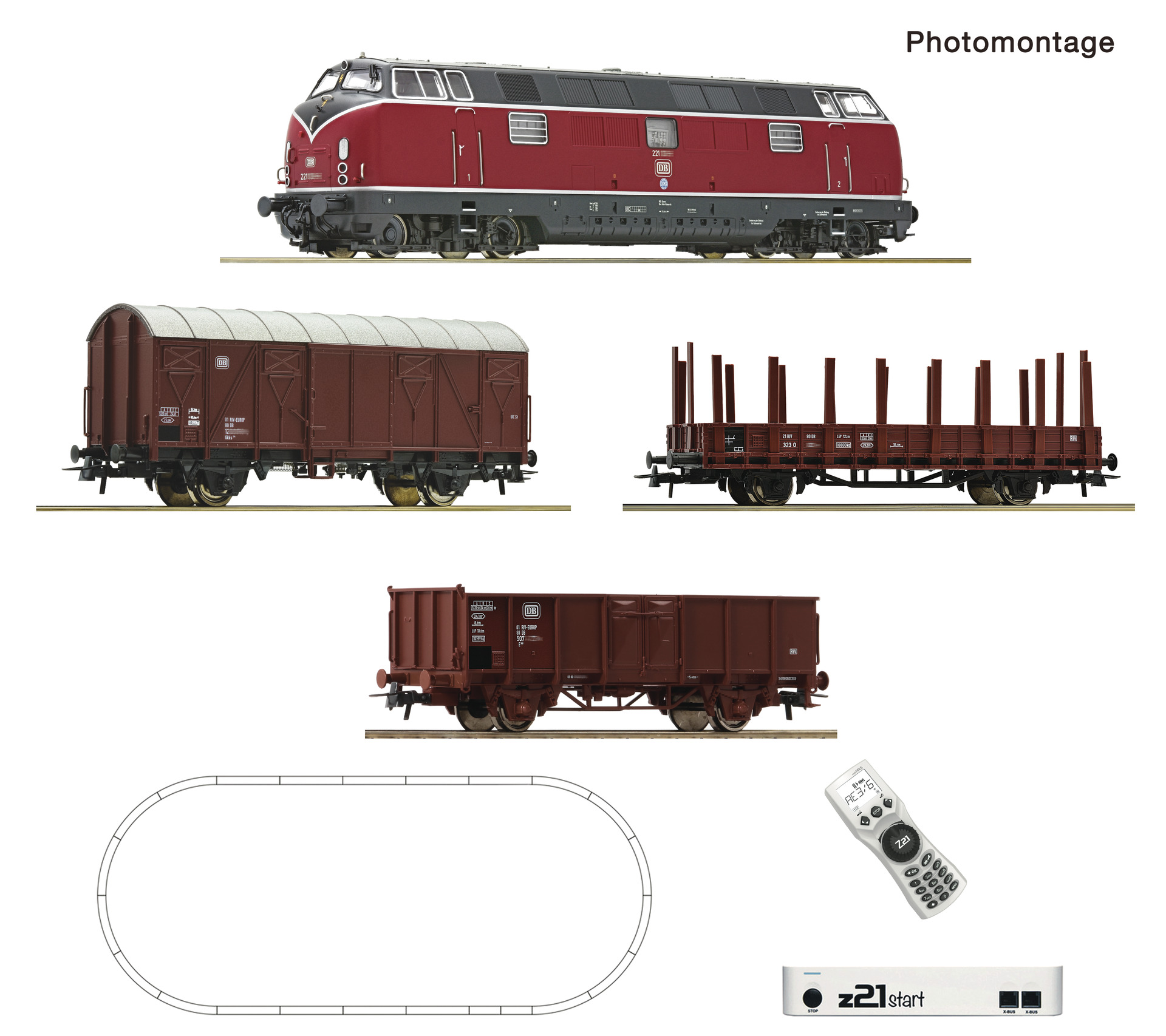 Roco 5110008 - z21 Set BR 221 + Güterzug DB